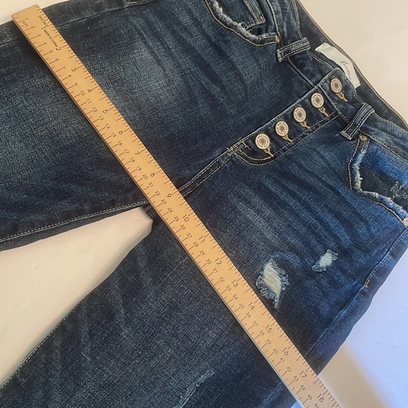 KanCan Jeans Distressed Button Fly Blue Jeans - Picture 8 of 15